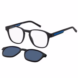 Lunettes de Soleil Tommy Hilfiger TH 2085/CS 50/19/145 MATTE BLACK BLACK/BLUE CLIP-ON ECO POLYAMIDE homme TH 2085/CS