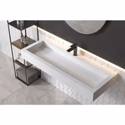 Description générale Cette vasque à poser sans robinet est fabriquée en fonte minérale avec une finition blanc mat. Son desig ...