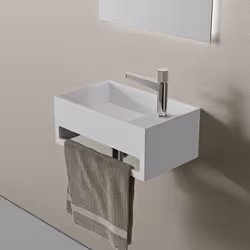 Description générale Le lavabo suspendu PB2077 en pierre solide (fonte minérale) est conçu avec une surface très lisse et non ...