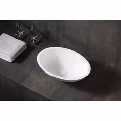 Vasque à poser TW2106 en fonte minérale - Ovale Le nouveau lavabo TW2106 est fabriqué en fonte minérale de haute qualité. La  ...