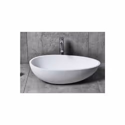 Vasque à poser TWA65 en fonte minérale Pure Acrylic - ovale Embellissez votre salle de bain avec la vasque à poser BERNSTEIN  ...