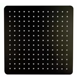 Tête de douche carrée DPG2005 noir - 30x30cm Élégante tête de douche carrée à effet pluie XXL! La pomme de douche est en acie ...
