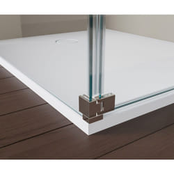 BERNSTEIN - Paroi de douche à l'italienne avec volet de protection NT109 verre de sécurité ESG de 8mm 1200mm