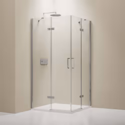 Description générale La cabine de douche d'angle EX809 est idéale pour les espaces réduits. Avec son entrée d'angle et ses po ...