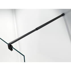 Barre de stabilisation noire - barre de fixation ronde en noir - pour paroi de douche - Bernstein