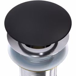 Cache bonde pour vasque en noir mat Cet élégant dessus de bonde en noir mat fera de votre nouveau lavabo ou de votre nouvelle ...