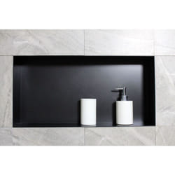 Niche murale de douche, étagère encastrable douche acier inox - 60x30x10cm - BS603010Noir - Bernstein