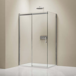 Paroi de douche fixe et porte coulissante DX806A flex - revêtement Nano et verre de sécurité esg - largeur sélectionnable 100 cm, 90 cm - Bernstein