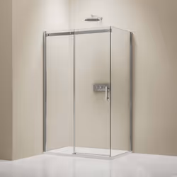Porte de douche coulissante et panneau latéral DX806A FLEX Cabine de douche élégante et de qualité supérieure Une porte de do ...