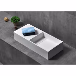 DESIGN : Cette vasque à poser sans robinet est fabriquée en fonte minérale avec une finition blanc mat. De forme esthétique e ...