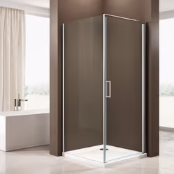 Paroi de douche d'angle en verre véritable NANO EX416S - 80 x 80 x 195 cm Douche d'angle BERNSTEIN de qualité supérieure avec ...