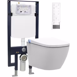 BERNSTEIN WC douche PRO+ 1104 - blanc - set complet - design angulaire Le WC douche sans rebord intelligent de BERNSTEIN offr ...