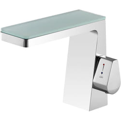 Robinet mitigeur pour lavabo ou vasque NT7320 effet cascade - chrome et verre - Bernstein