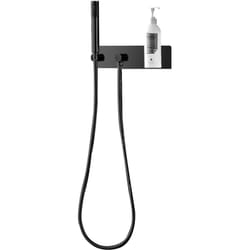 Set pour la douche en noir CZT050-1 avec flexible, support et douchette à main - Bernstein