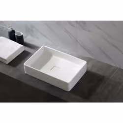 DESIGN : Cette vasque à poser sans robinet est fabriquée en fonte minérale avec une finition blanc mat. De forme esthétique e ...