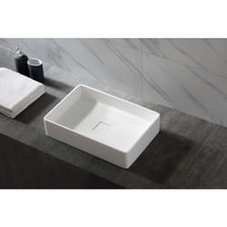 Vasque moderne Lavabo fonte, Lave main à poser - 48x32x10cm - AQUABlanc mat - Bernstein