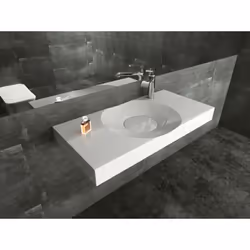 Description générale Cette vasque à poser sans robinet est fabriquée en fonte minérale avec une finition blanc mat. Son desig ...