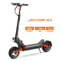 Trottinette électrique tout-terrain pliable JOYOR S5-Z 10 pouces moteur 600 W batterie 48 V 13 Ah