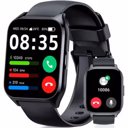 Montre Connectée Vtkp Homme Femme 2.1 HD Smartwatch avec Appel Bluetooth Sport Podometre Sommeil Moniteur Cardiofrequencemetr ...
