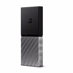 Western Digital My Passport, 256 Go, USB Type-C, 3.2 Gen 2 (3.1 Gen 2), 515 Mo/s, Protection par mot de passe, Noir, Argent