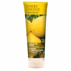 Desert Essence Lemon Tea Tree Shampoo, 237 ml, Shampoing, Unisexe, Cheveux gras, Nourrissant, Adoucissant, Apaisant, Tube