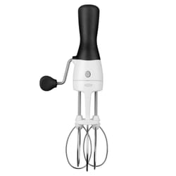 OXO 1126980 fouet Fouet rotatif Acier inoxydable Noir, Acier inoxydable, Blanc