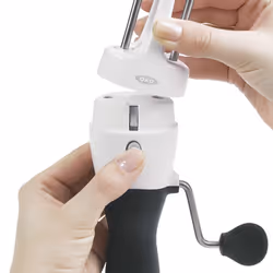OXO 1126980 fouet Fouet rotatif Acier inoxydable Noir, Acier inoxydable, Blanc