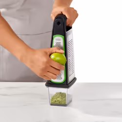 OXO Good Grips Kastenreibe Râpe plane Noir, Vert, Acier inoxydable - Vue supplémentaire 9