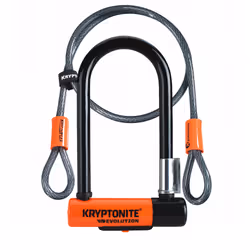 Kryptonite Evolution Mini-7, Verrou en U, Noir, Orange, Acier, Acier, Vinyl, Acier inoxydable