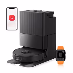 Roborock Qrevo Edge S5A Aspirateur Robot  Laveur 17000Pa Upgrade du Qrevo Master Nettoyage à 75 °C Système anti-enroulement 0 ...