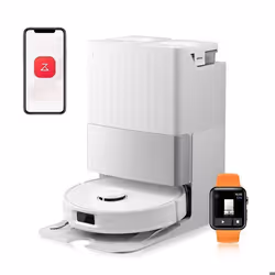 Roborock Qrevo Edge S5A Aspirateur Robot  Laveur 17000Pa Upgrade du Qrevo Master Nettoyage à 75 °C Système anti-enroulement 0 ...