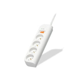 Belkin F9E400FR1M protection surtension Blanc 4 sortie(s) CA 230 V 1 m