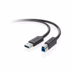 Belkin F3U159B06, 1,8 m, USB A, USB B, 5000 Mbit/s, Noir