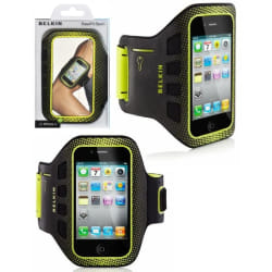 Belkin EaseFit Sport coque de protection pour téléphones portables Boîte à brassard Noir, Jaune