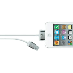Belkin F8J041CW2M-WHT câble de téléphone portable Blanc 2 m USB A Apple 30-pin