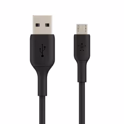 Belkin USB A - Micro-USB, 2m, 2 m, USB A, Micro-USB B, USB 2.0, Mâle/Mâle, Noir