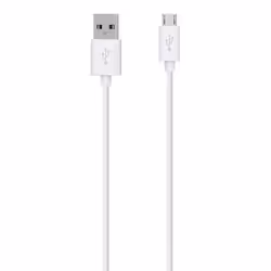 Belkin F2CU012BT2M-WHT, 2 m, USB A, Micro-USB B, USB 2.0, Mâle/Mâle, Blanc