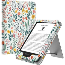 Coque de protection - MoKo - Kindle 11ème Génération - Cuir PU - Support pliant - Fleur