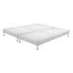 Sommier tapissier + jeu de pieds 70+70x190 Omega blanc 18 lattes