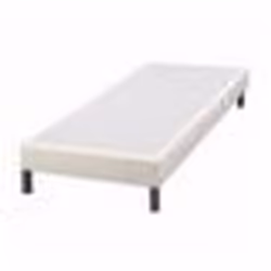 Sommier tapissier + pieds SR15 Sahara 140x190 Lattes bois massif - H.15 cm