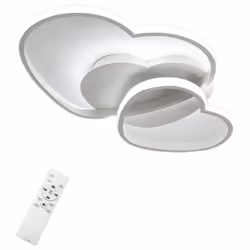 Led Plafonnier Dimmable Moderne avec Télécommande Silice et Aluminium pour Salon Salle à manger Bureau L50 W45 H8cm 40W - Goeco