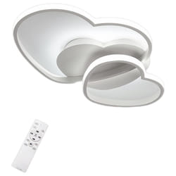 Led Plafonnier Dimmable Moderne avec Télécommande Silice et Aluminium pour Salon Salle à manger Bureau L50 W45 H8cm 40W - Goeco