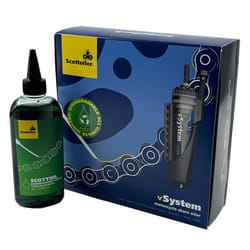SCOTTOILER vSystem Chain Oiler Universal Edition + Lubrifiant Vert Biodégradable