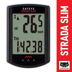 Compteur Vélo - CatEye - Strada Slim - Sans Fil - Noir - Interface ClickTec