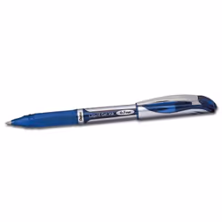 Pentel EnerGel Xm, Stylos à encre gel avec bouchon, Bleu, Bleu, Gris, Plastique, Caoutchouc, Fin, Ambidextre