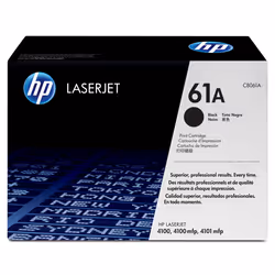 HP 61A Black Original LaserJet Toner Cartridge, 6000 pages, Noir, 1 pièce(s)