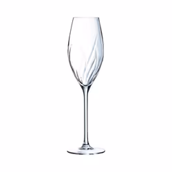 8 flûtes à champagne en verre 24 cl  Swirly - Cristal d'Arques