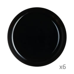 6 assiettes creuses à Mezzé 29cm Friend's Time Noire - Luminarc