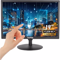 Moniteur Tactile 19 - GENERIC - TFT LCD - 1440x900 - HDMI VGA USB - Haut-parleurs intégrés