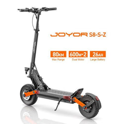 Trottinette électrique tout-terrain JOYOR S8-S-Z 10 pouces 2 moteurs de 600 W batterie 48 V 26 Ah